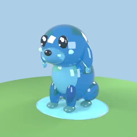 Puddlepup: Fantasy Lab का जीव, दुर्लभता आम (3D मॉडल)
