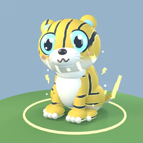 Voltcub: Fantasy Lab का जीव, दुर्लभता अनोखा जानवर, पहला रूप (3D मॉडल)